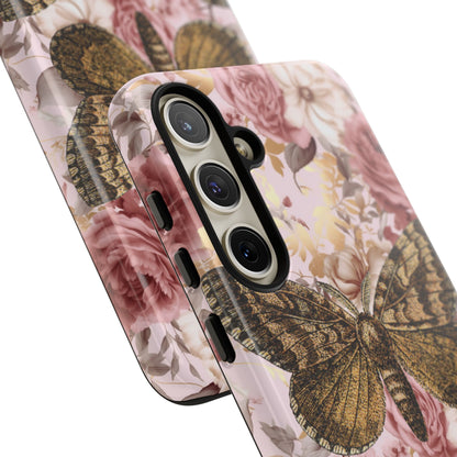 Vintage Butterfly Design Tough Phone Cases - iPhone, Samsung Galaxy, and Google Pixel