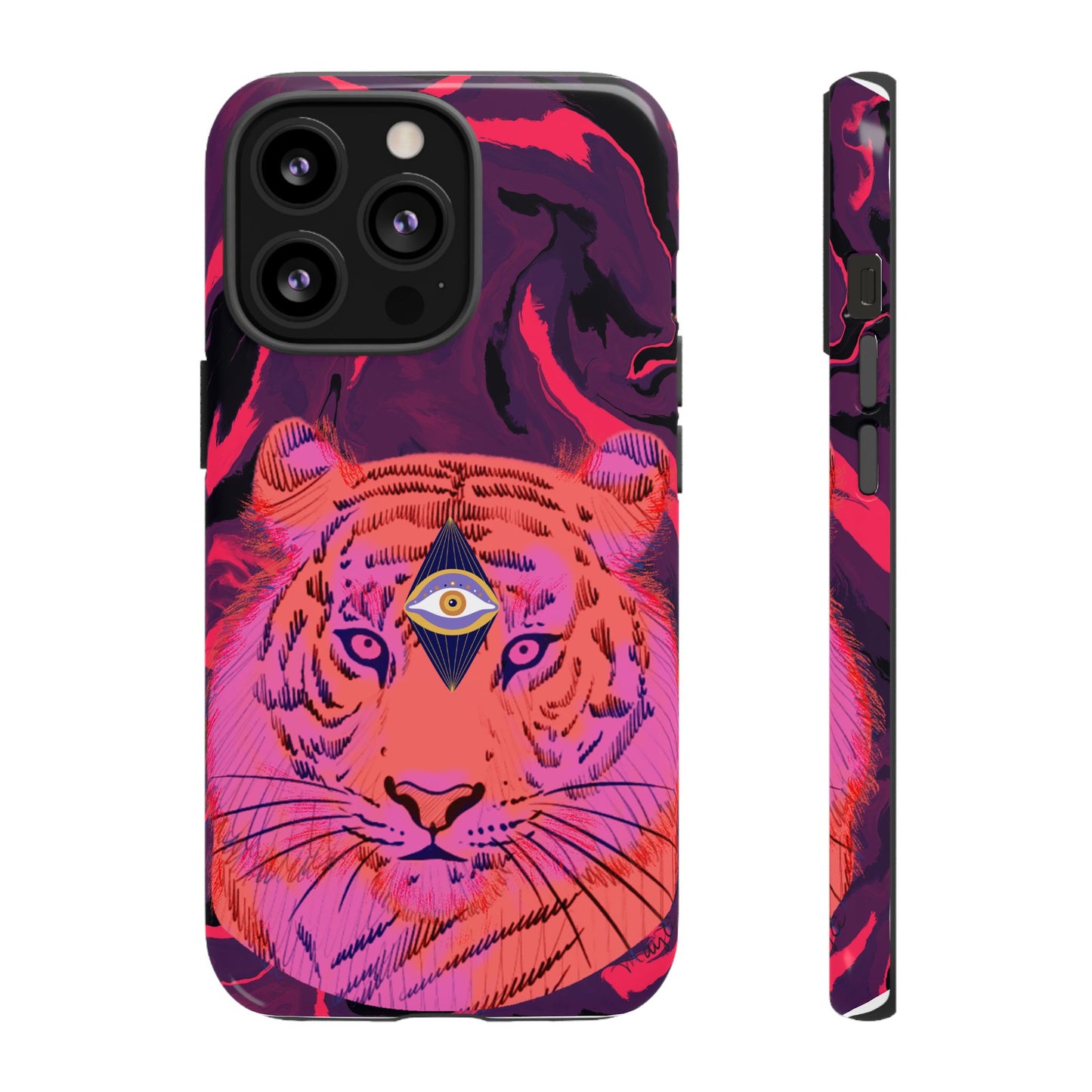 Third-Eye Cosmic Tiger iPhone Tough Case Design