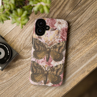 Vintage Butterfly Design Tough Phone Cases - iPhone, Samsung Galaxy, and Google Pixel