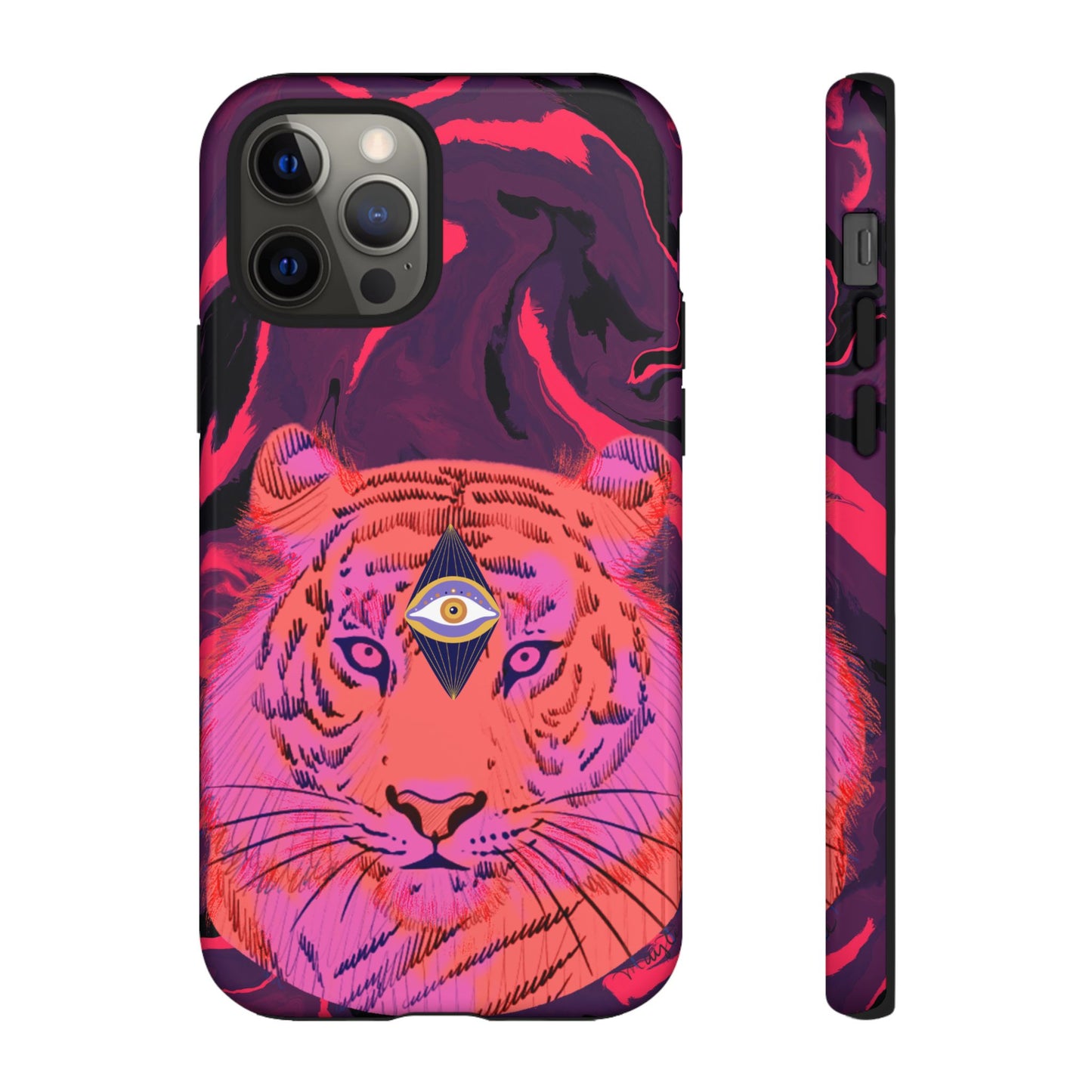 Third-Eye Cosmic Tiger iPhone Tough Case Design