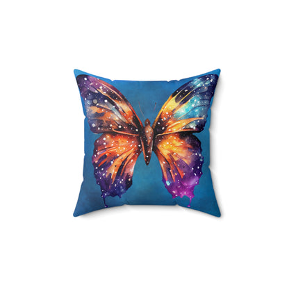 Tranquil and Transformative Butterfly Design Square Pillow - Double Sided Print - Variety of Sizes