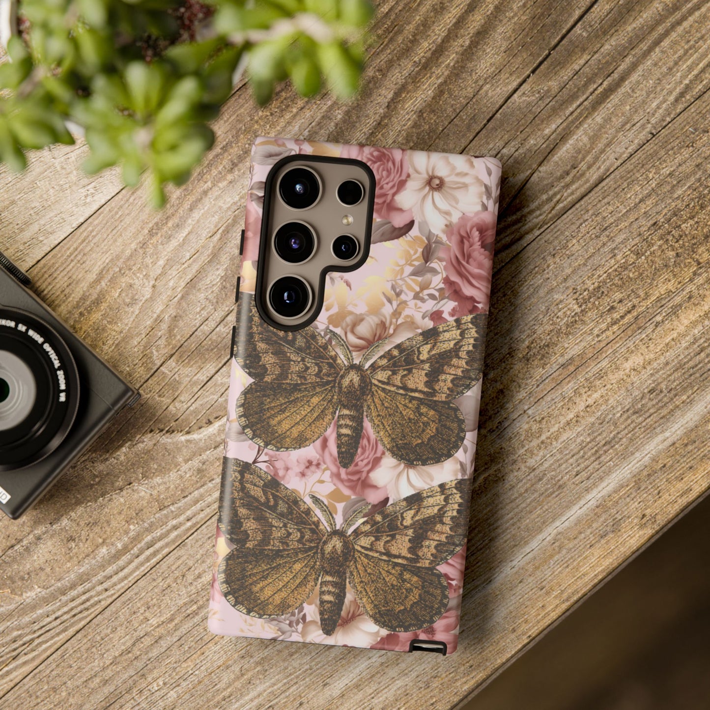 Vintage Butterfly Design Tough Phone Cases - iPhone, Samsung Galaxy, and Google Pixel