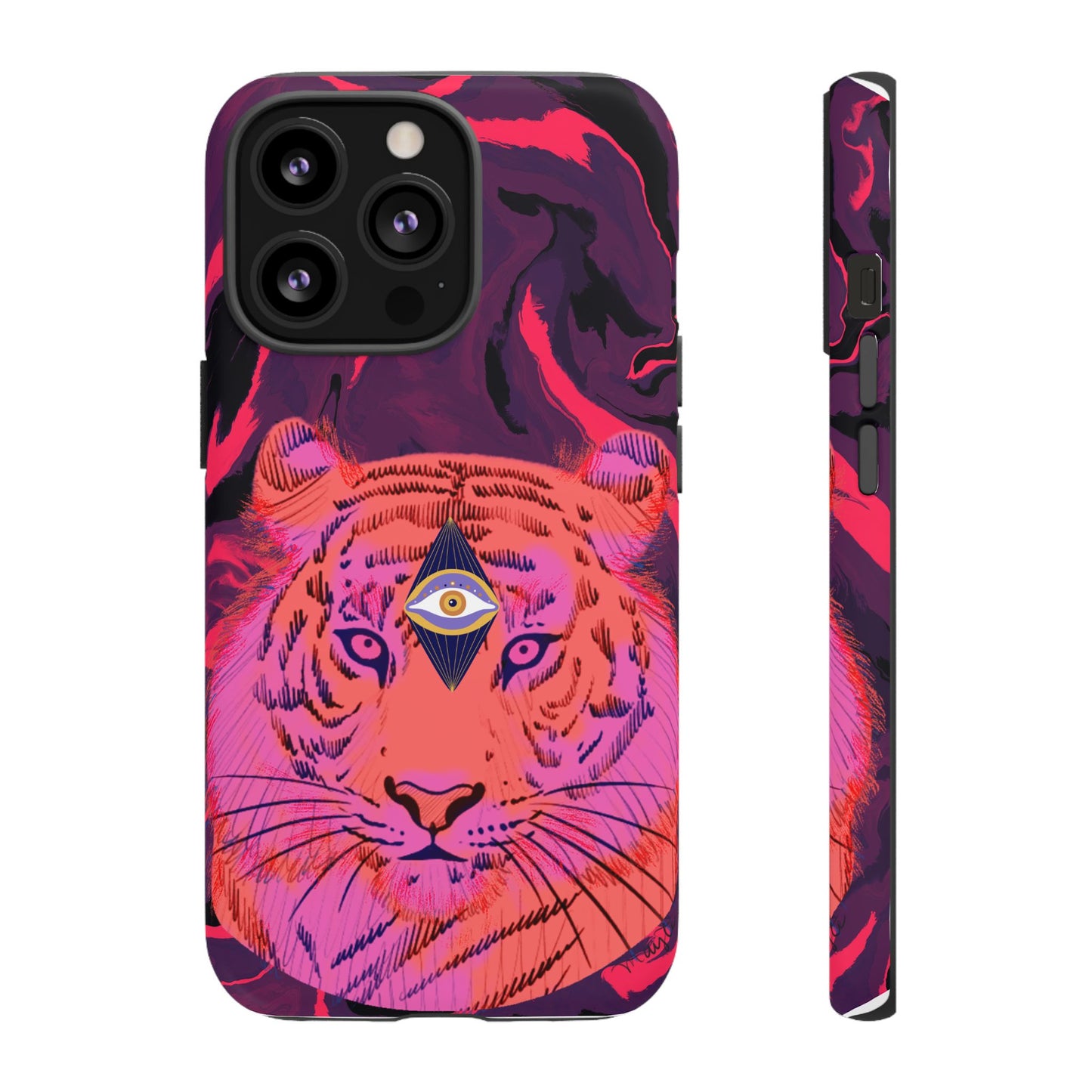 Third-Eye Cosmic Tiger iPhone Tough Case Design