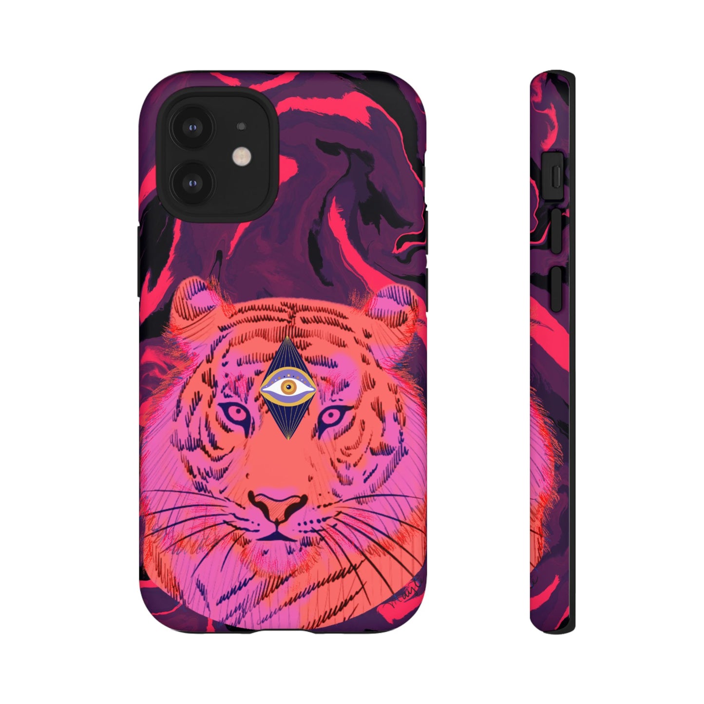 Third-Eye Cosmic Tiger iPhone Tough Case Design