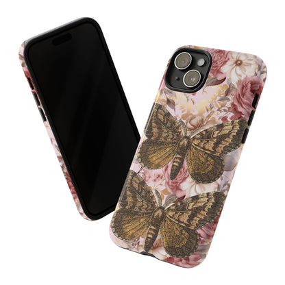 Vintage Butterfly Design Tough Phone Cases - iPhone, Samsung Galaxy, and Google Pixel