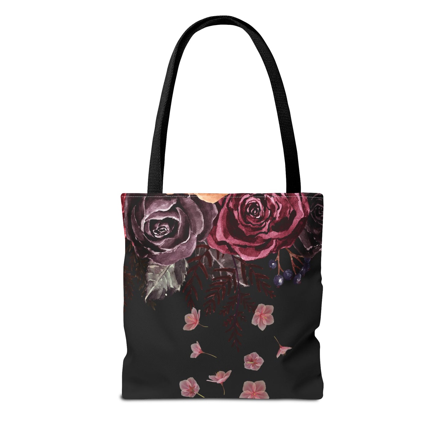 "From Shadows, New Blooms Emerge" Tote-Bag with gothic flower design