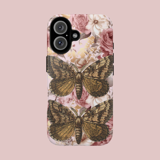 Vintage Butterfly Design Tough Phone Cases - iPhone, Samsung Galaxy, and Google Pixel