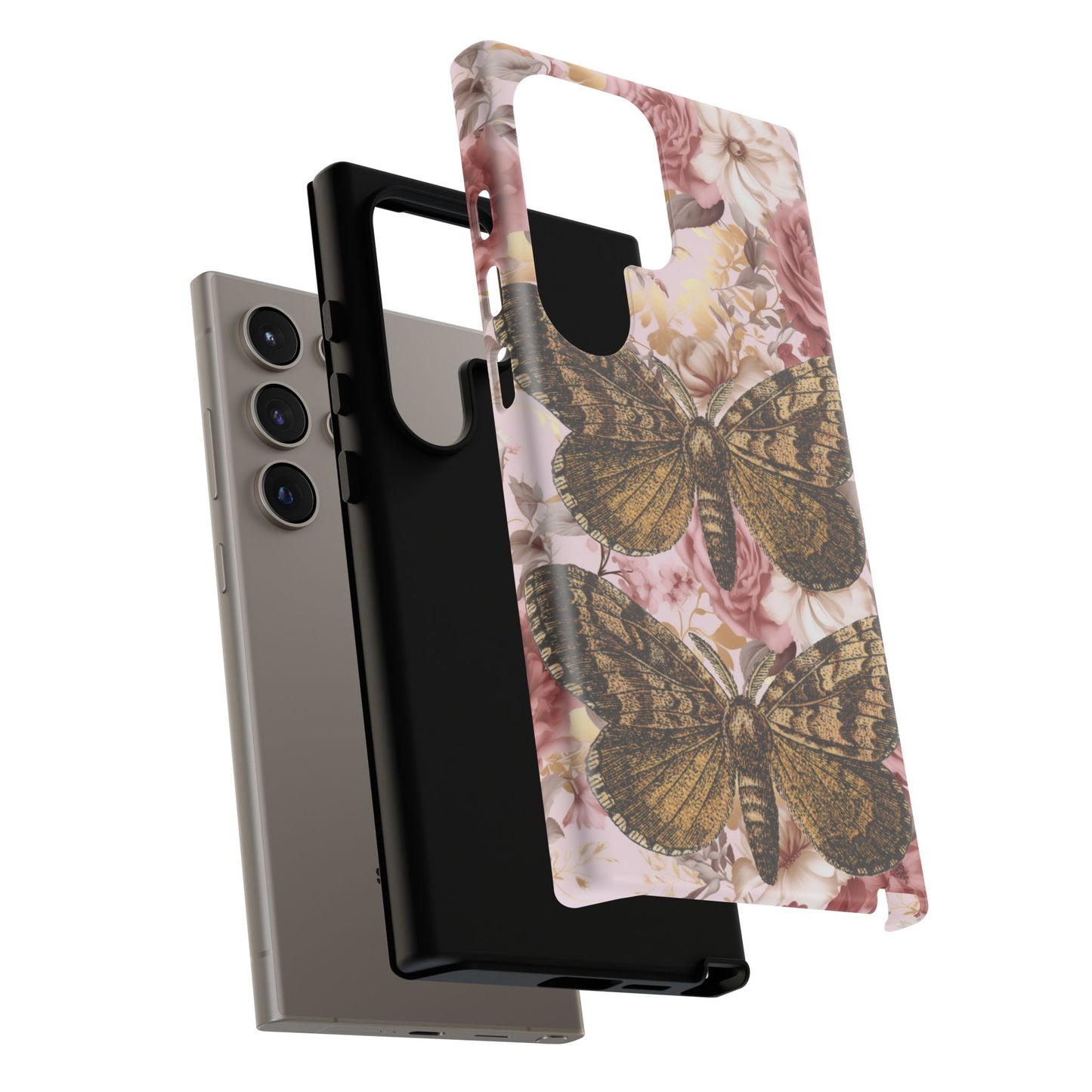 Vintage Butterfly Design Tough Phone Cases - iPhone, Samsung Galaxy, and Google Pixel