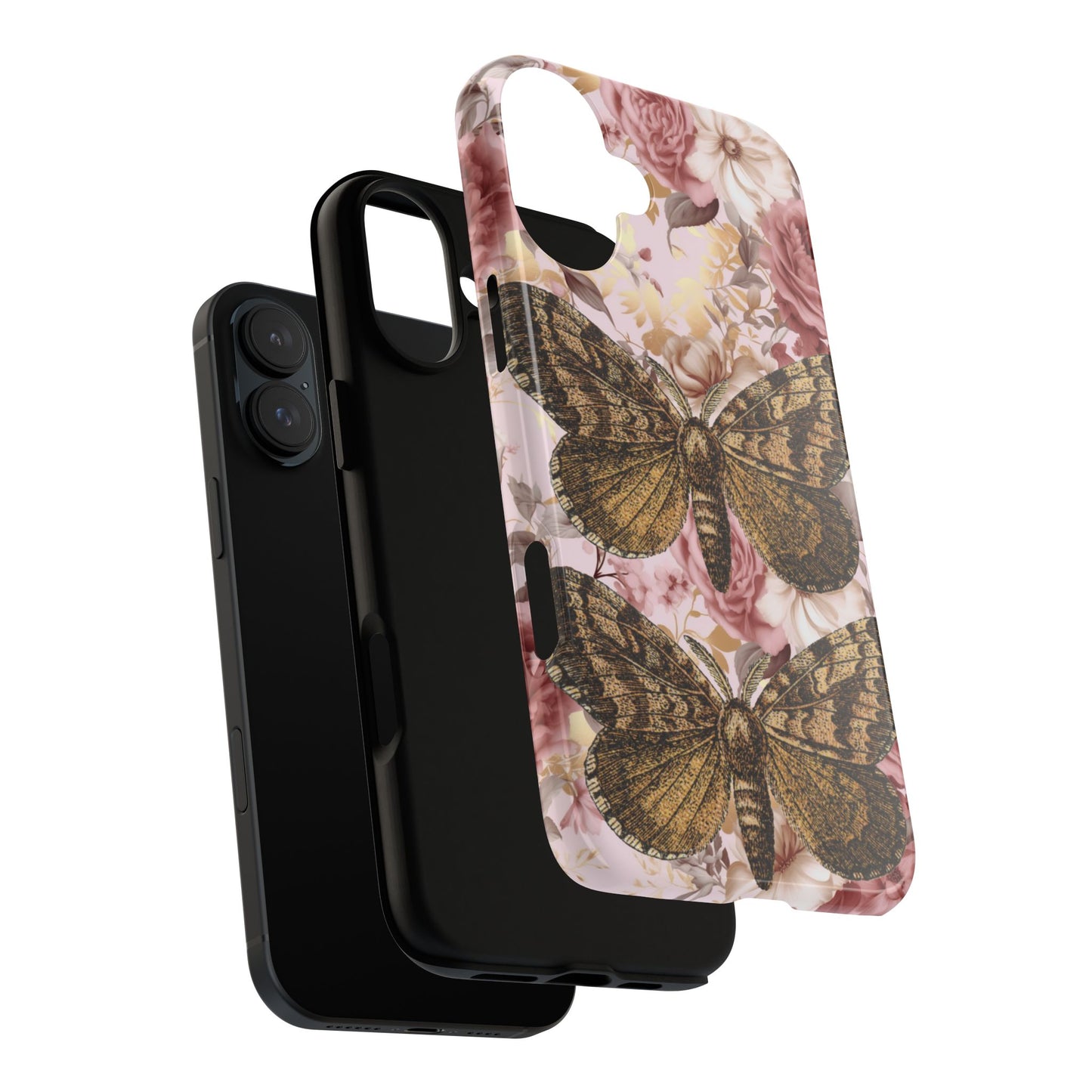 Vintage Butterfly Design Tough Phone Cases - iPhone, Samsung Galaxy, and Google Pixel