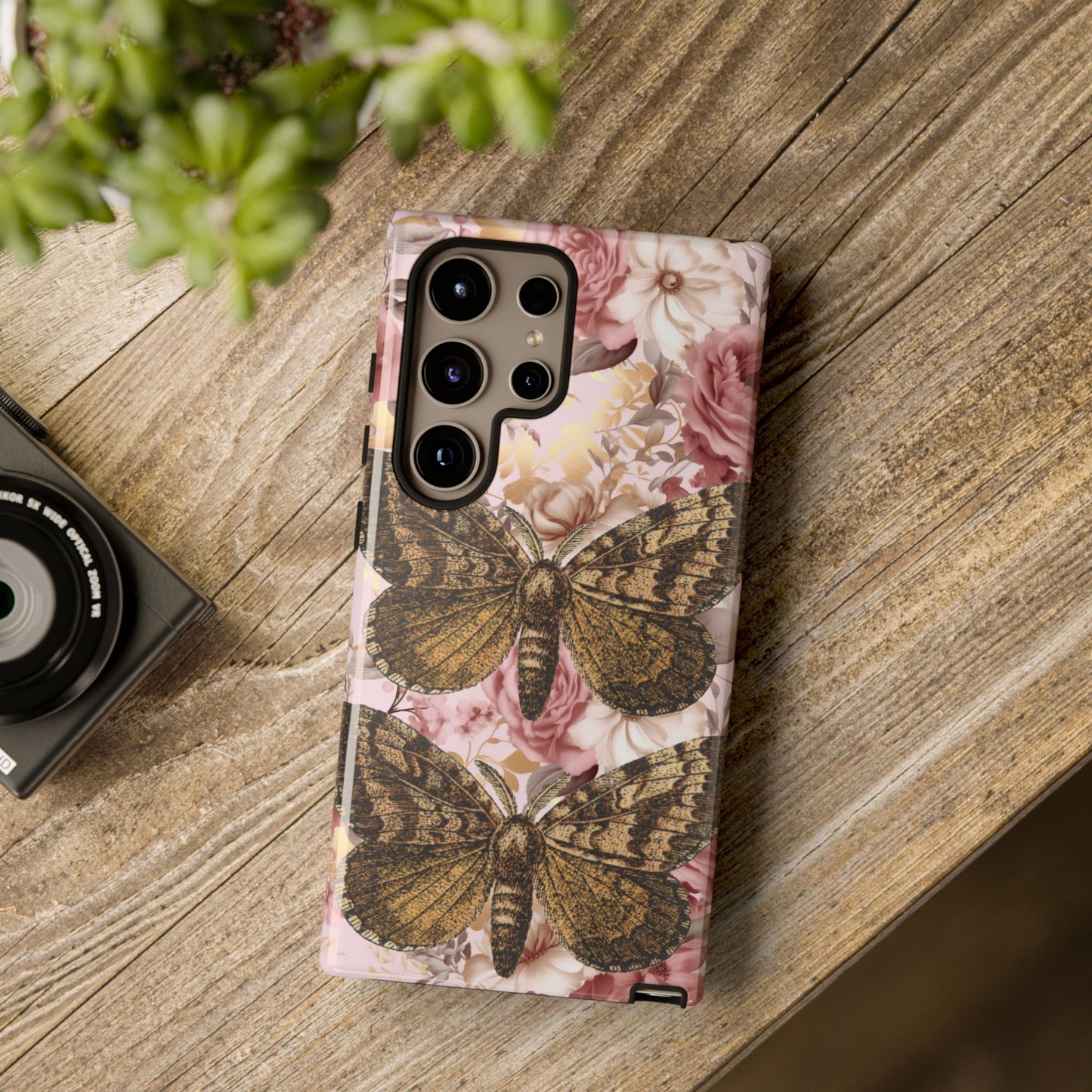 Vintage Butterfly Design Tough Phone Cases - iPhone, Samsung Galaxy, and Google Pixel