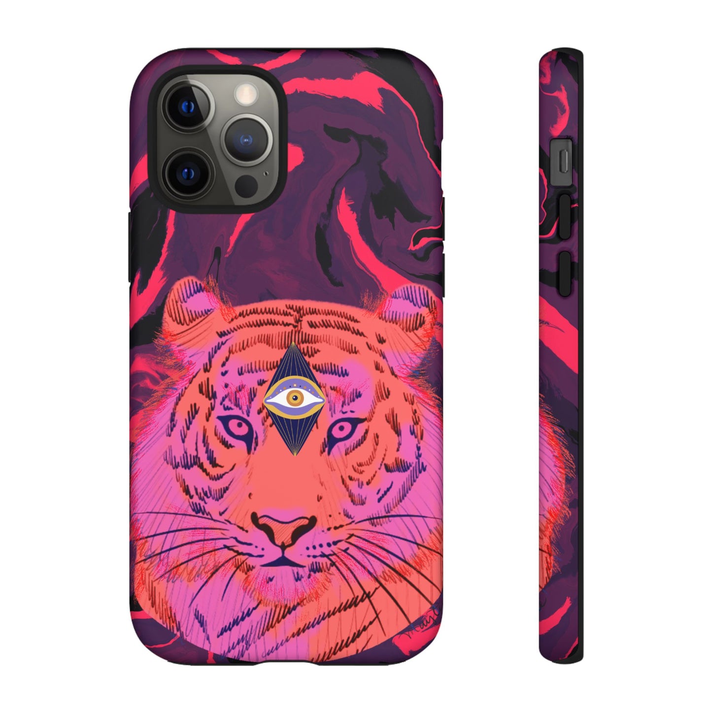 Third-Eye Cosmic Tiger iPhone Tough Case Design