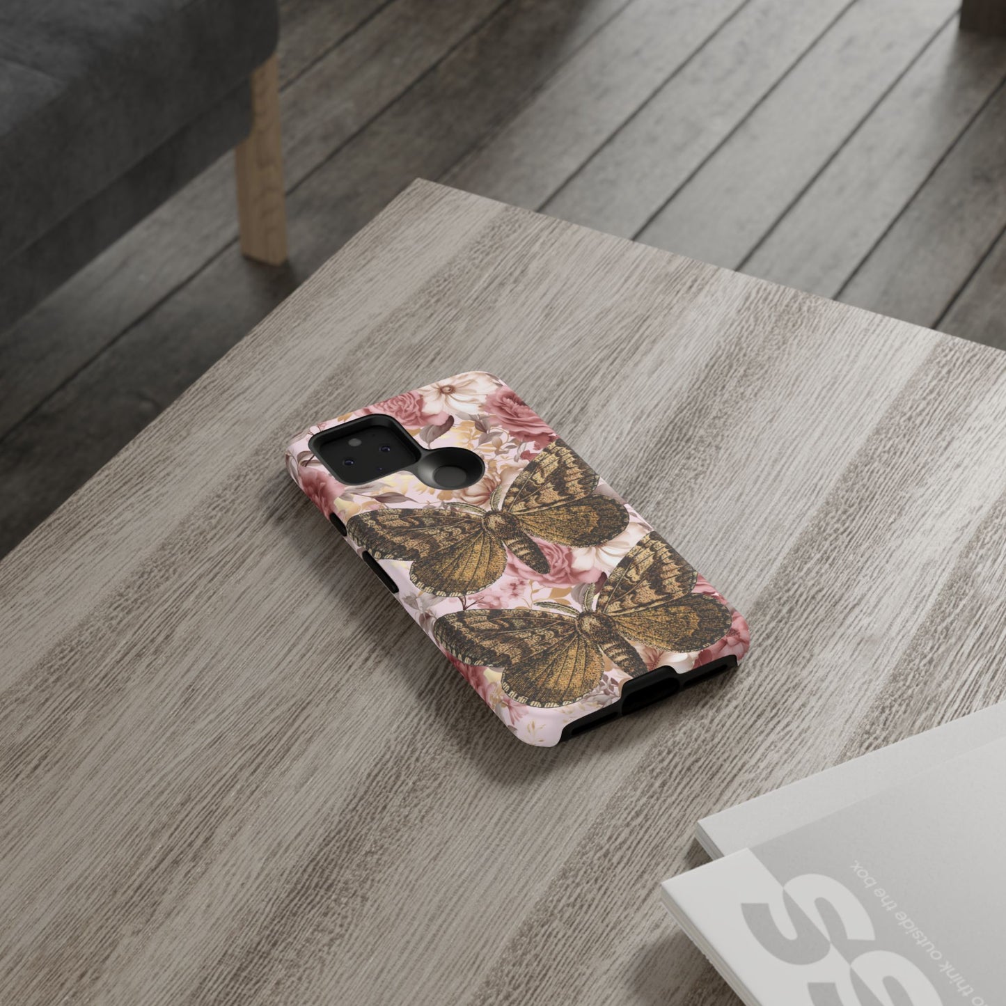 Vintage Butterfly Design Tough Phone Cases - iPhone, Samsung Galaxy, and Google Pixel