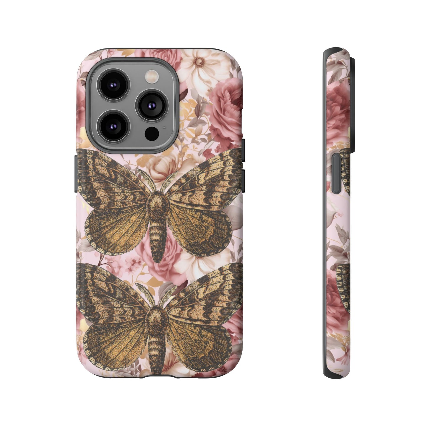 Vintage Butterfly Design Tough Phone Cases - iPhone, Samsung Galaxy, and Google Pixel