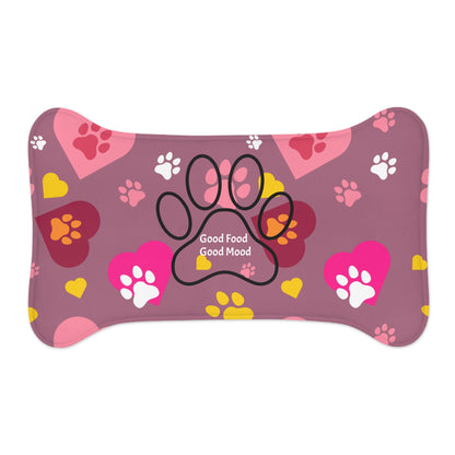 Good Food, Good Mood - Vibrant Bold Colors Pet Anti-Slip Feeding Mat