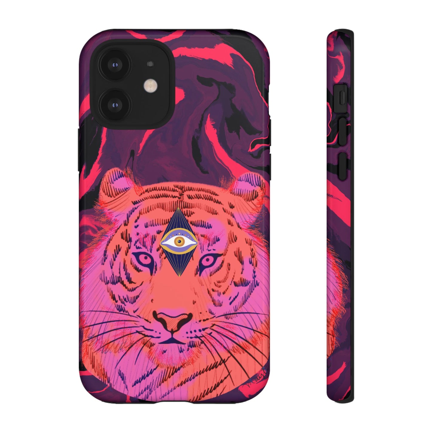 Third-Eye Cosmic Tiger iPhone Tough Case Design