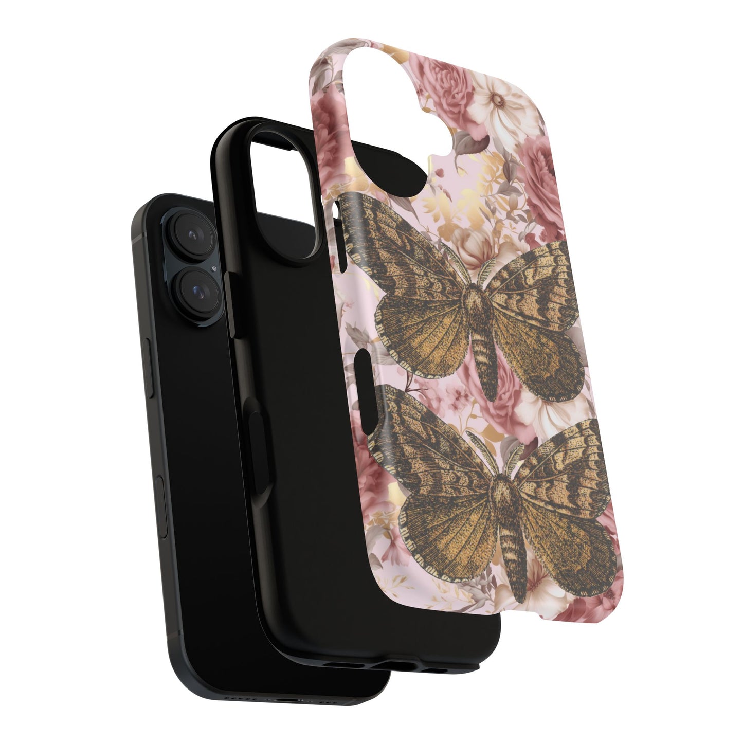 Vintage Butterfly Design Tough Phone Cases - iPhone, Samsung Galaxy, and Google Pixel