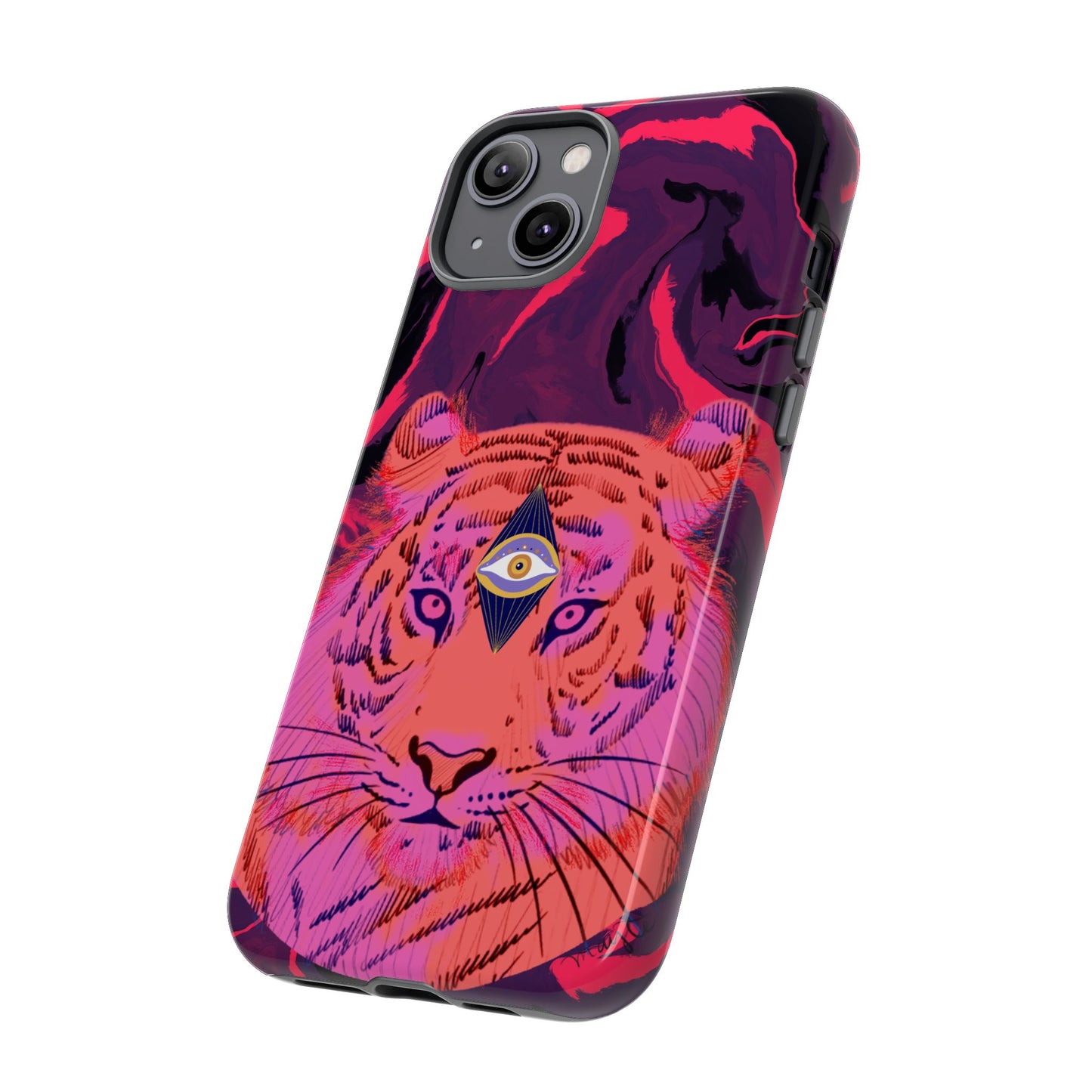 Third-Eye Cosmic Tiger iPhone Tough Case Design