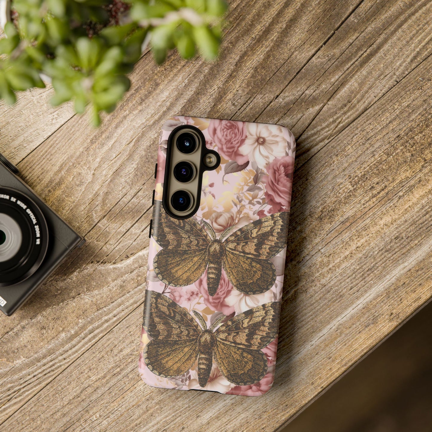 Vintage Butterfly Design Tough Phone Cases - iPhone, Samsung Galaxy, and Google Pixel