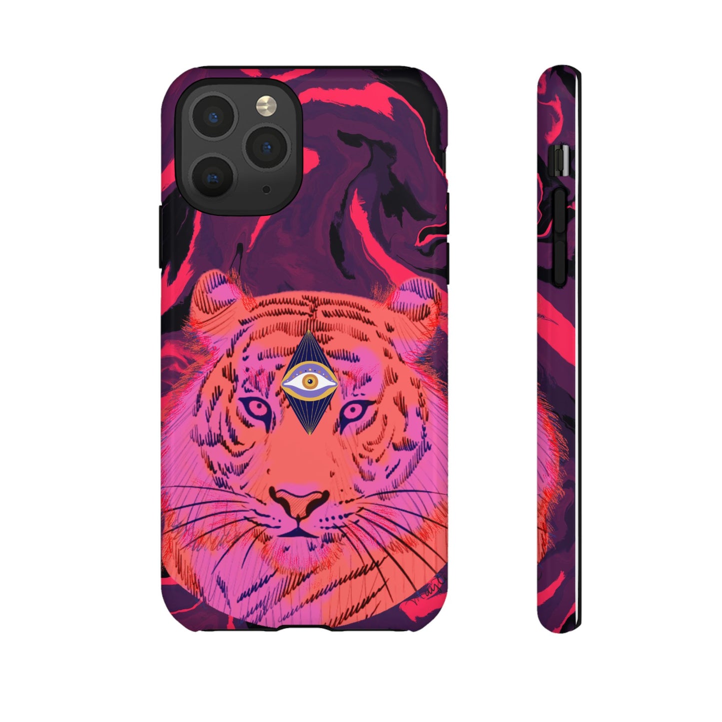 Third-Eye Cosmic Tiger iPhone Tough Case Design