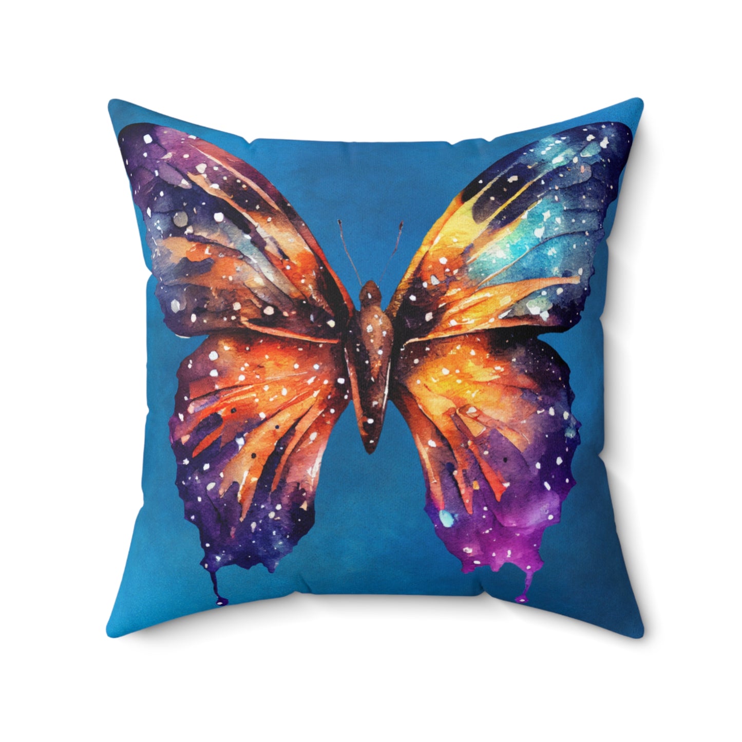 Tranquil and Transformative Butterfly Design Square Pillow - Double Sided Print - Variety of Sizes