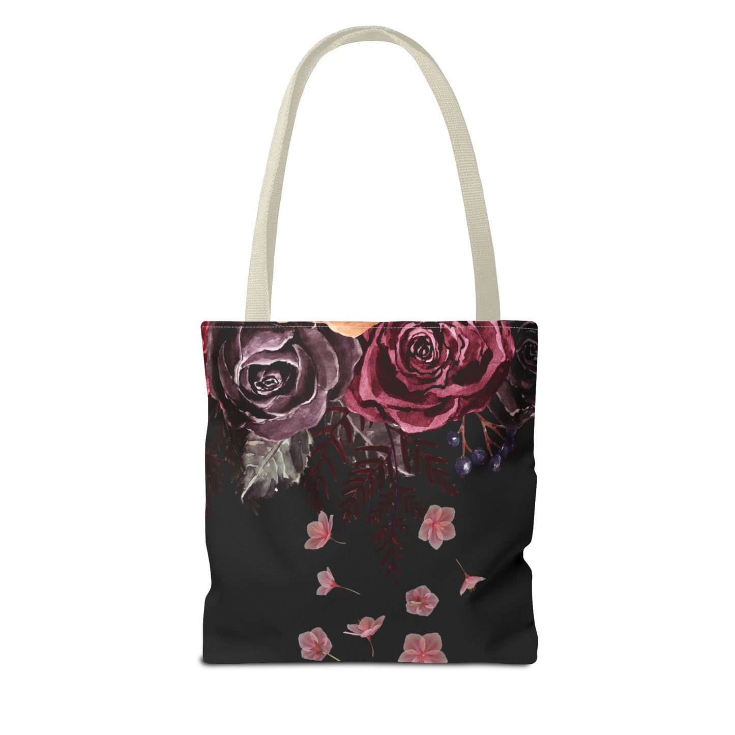 "From Shadows, New Blooms Emerge" Tote-Bag with gothic flower design