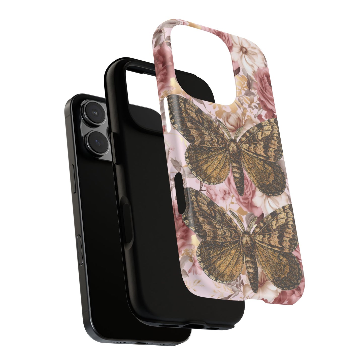 Vintage Butterfly Design Tough Phone Cases - iPhone, Samsung Galaxy, and Google Pixel