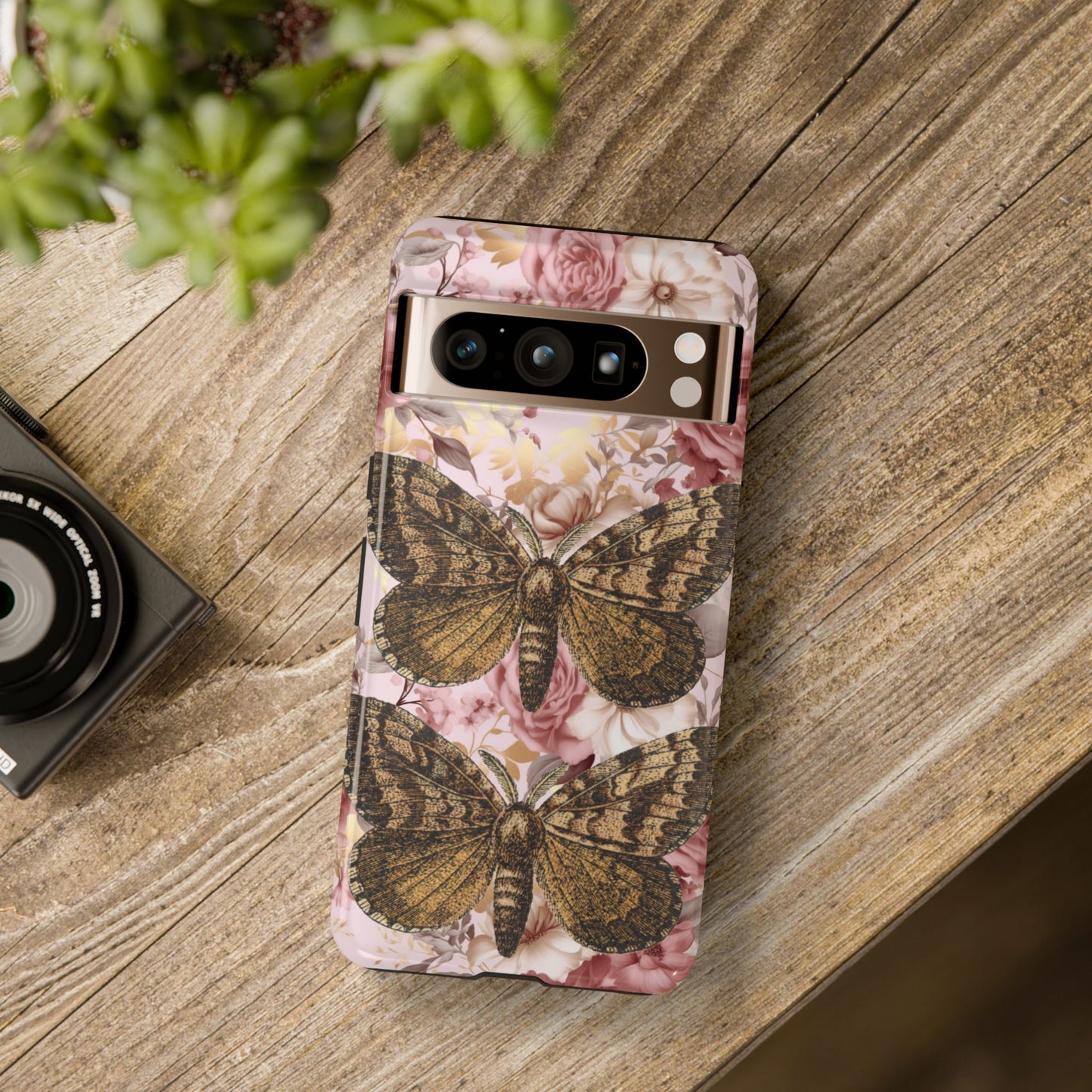 Vintage Butterfly Design Tough Phone Cases - iPhone, Samsung Galaxy, and Google Pixel