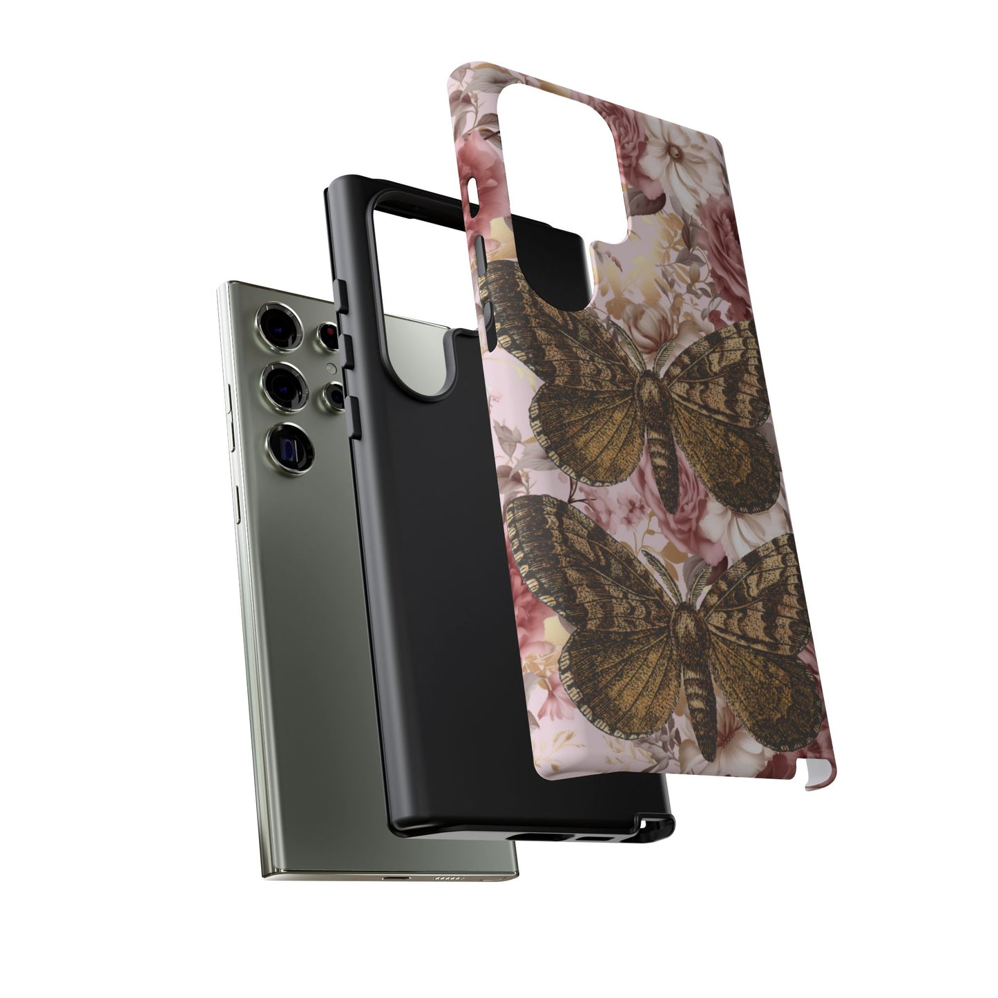 Vintage Butterfly Design Tough Phone Cases - iPhone, Samsung Galaxy, and Google Pixel