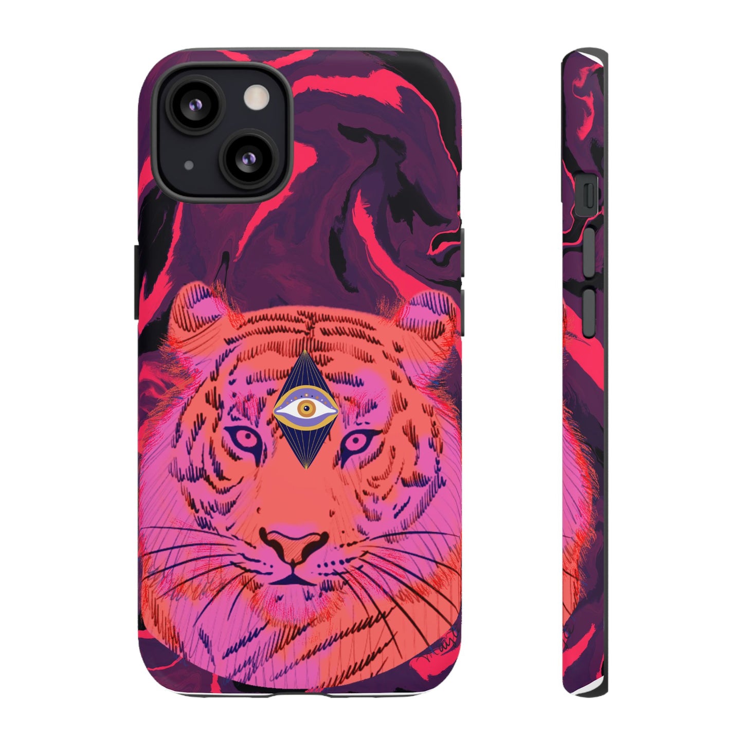 Third-Eye Cosmic Tiger iPhone Tough Case Design