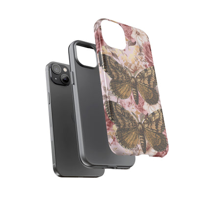 Vintage Butterfly Design Tough Phone Cases - iPhone, Samsung Galaxy, and Google Pixel