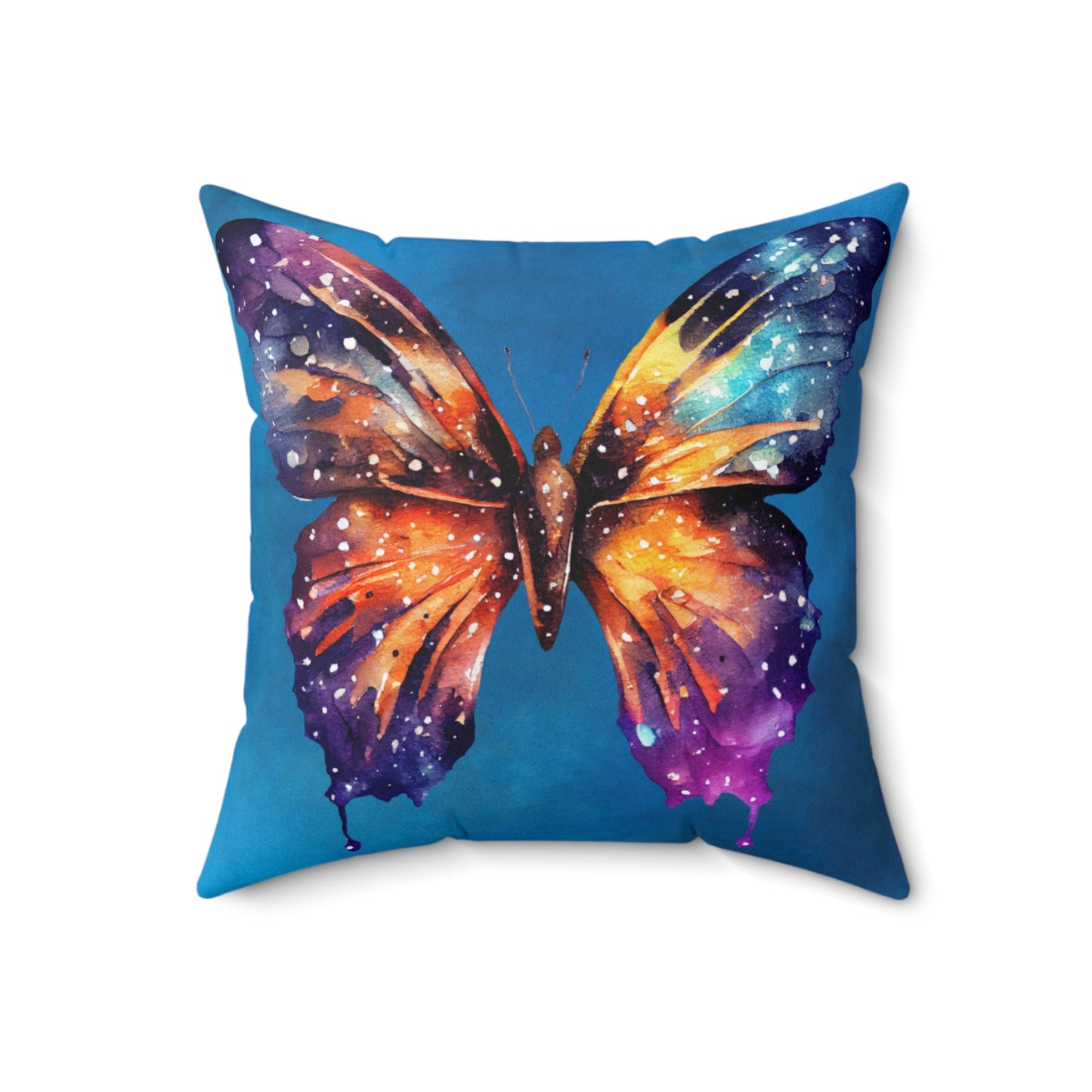 Tranquil and Transformative Butterfly Design Square Pillow - Double Sided Print - Variety of Sizes