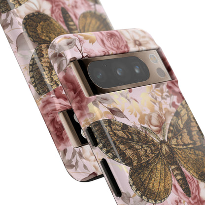 Vintage Butterfly Design Tough Phone Cases - iPhone, Samsung Galaxy, and Google Pixel