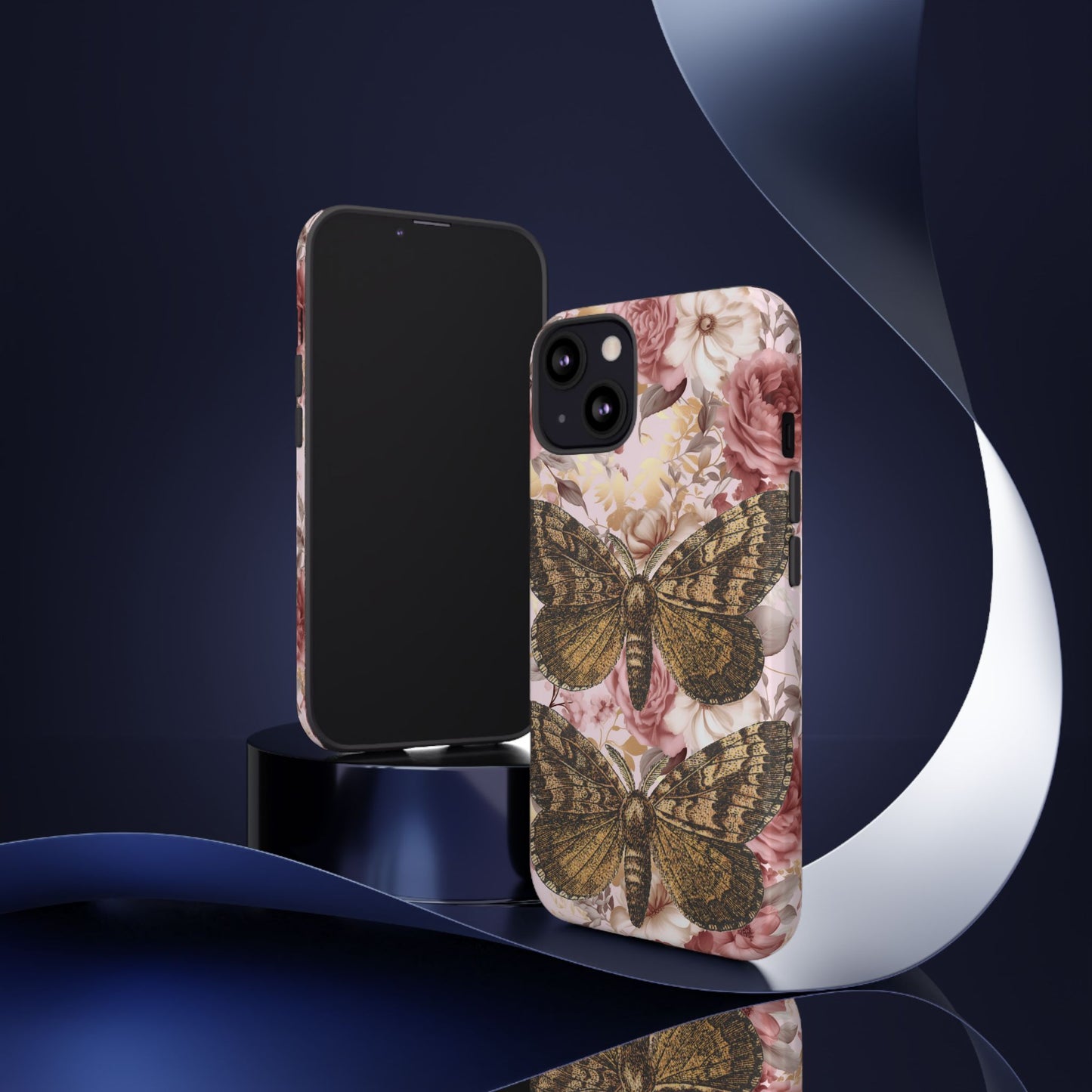 Vintage Butterfly Design Tough Phone Cases - iPhone, Samsung Galaxy, and Google Pixel