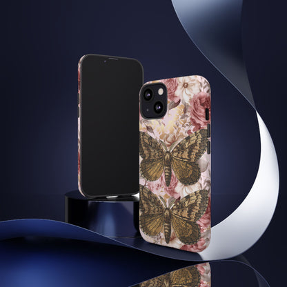 Vintage Butterfly Design Tough Phone Cases - iPhone, Samsung Galaxy, and Google Pixel