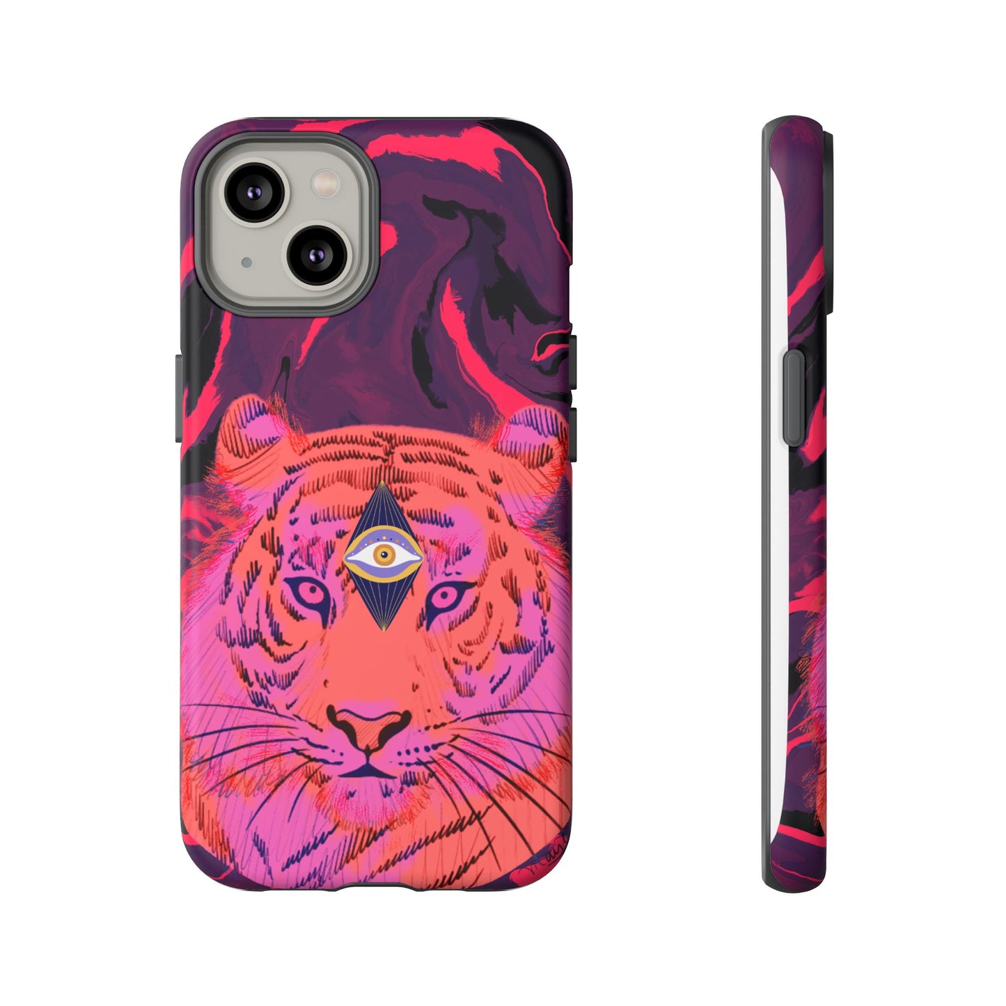 Third-Eye Cosmic Tiger iPhone Tough Case Design