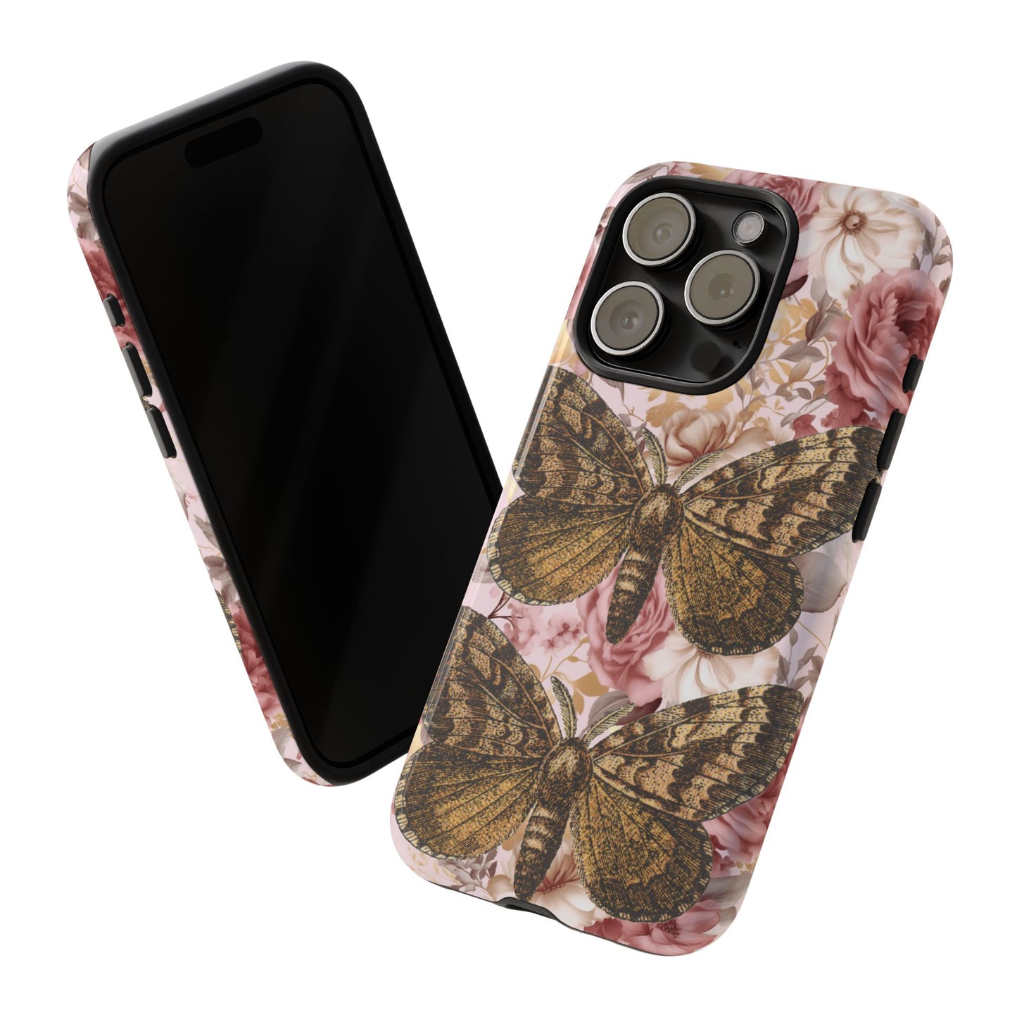 Vintage Butterfly Design Tough Phone Cases - iPhone, Samsung Galaxy, and Google Pixel