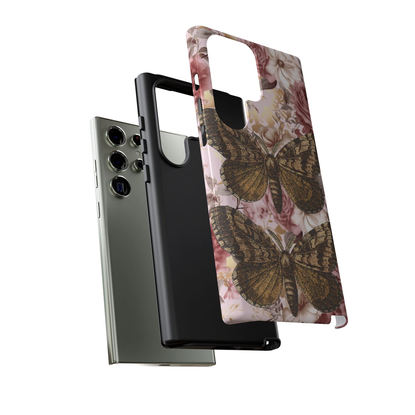 Vintage Butterfly Design Tough Phone Cases - iPhone, Samsung Galaxy, and Google Pixel