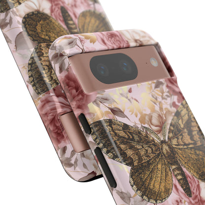 Vintage Butterfly Design Tough Phone Cases - iPhone, Samsung Galaxy, and Google Pixel