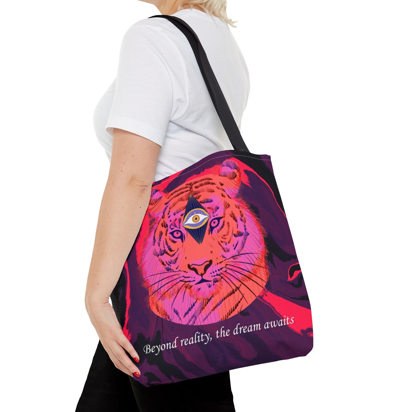 Third Eye Cosmic Tiger Tote Bag – Stylish & Unique