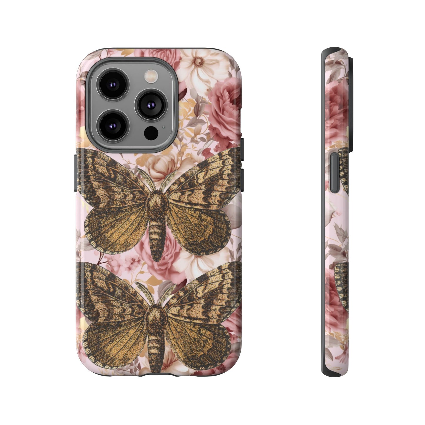 Vintage Butterfly Design Tough Phone Cases - iPhone, Samsung Galaxy, and Google Pixel