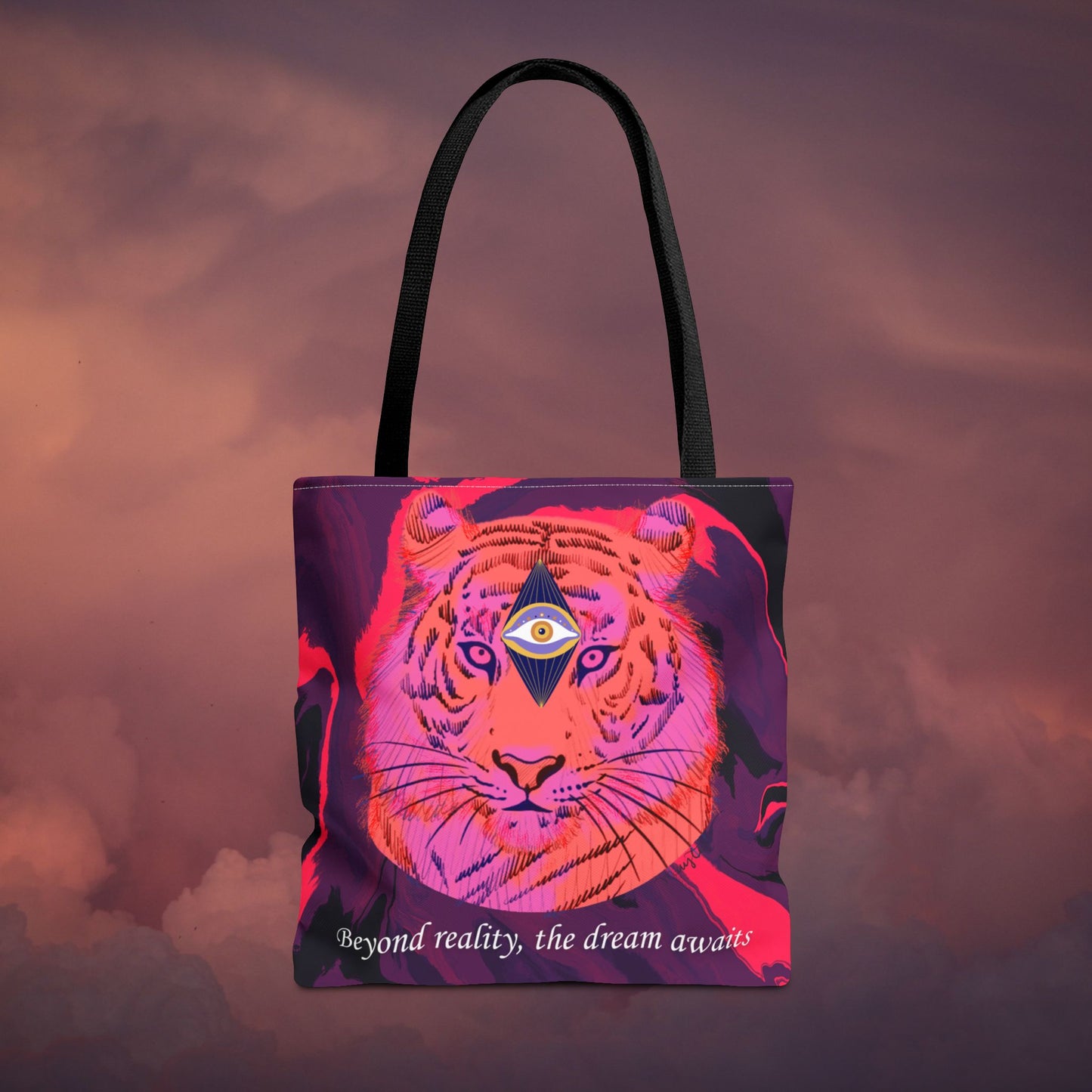 Third Eye Cosmic Tiger Tote Bag – Stylish & Unique