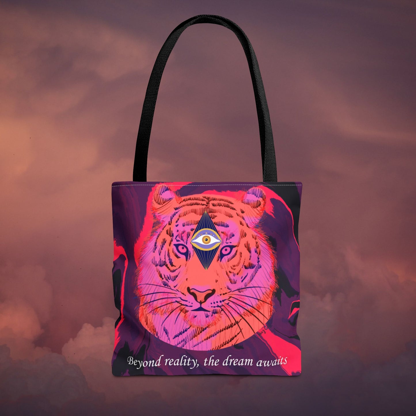 Third Eye Cosmic Tiger Tote Bag – Stylish & Unique