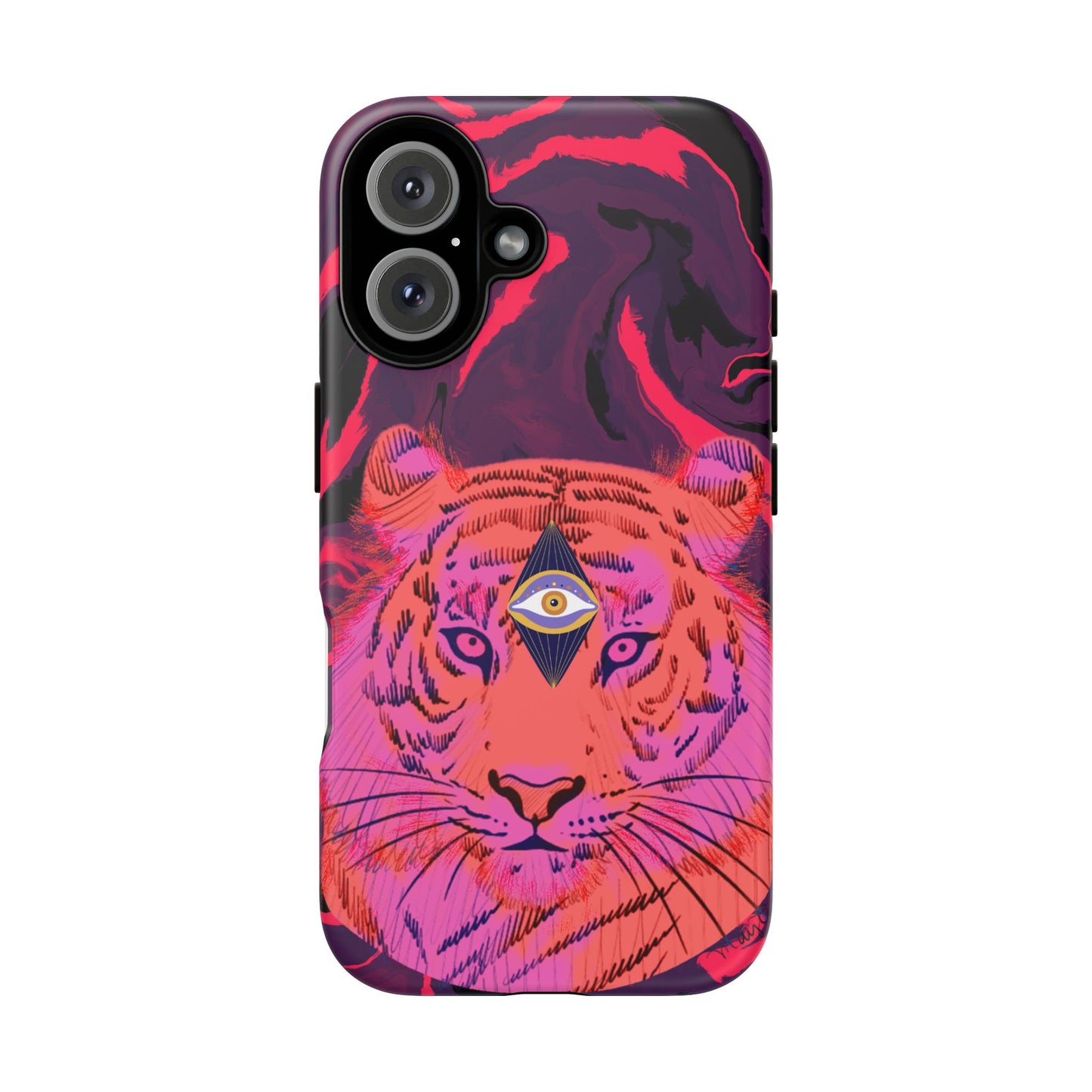 Third-Eye Cosmic Tiger iPhone Tough Case Design