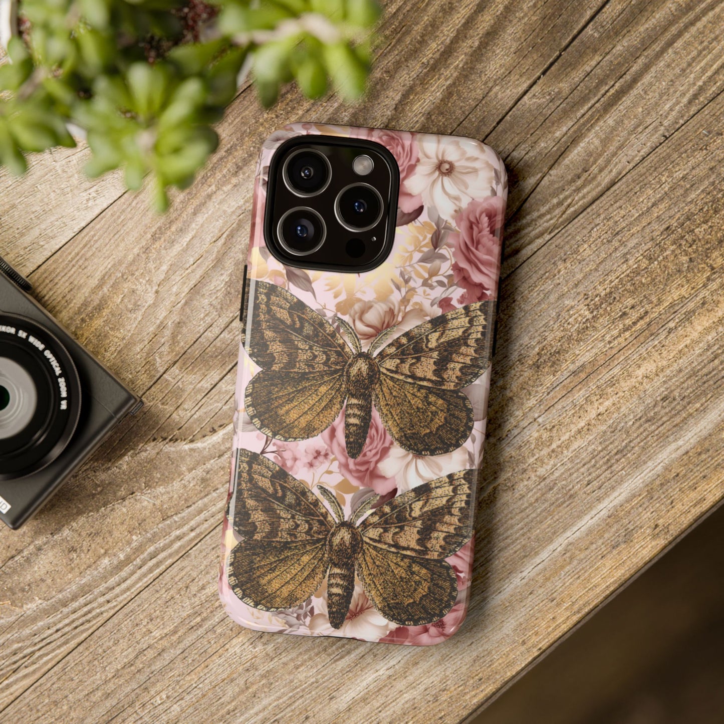 Vintage Butterfly Design Tough Phone Cases - iPhone, Samsung Galaxy, and Google Pixel