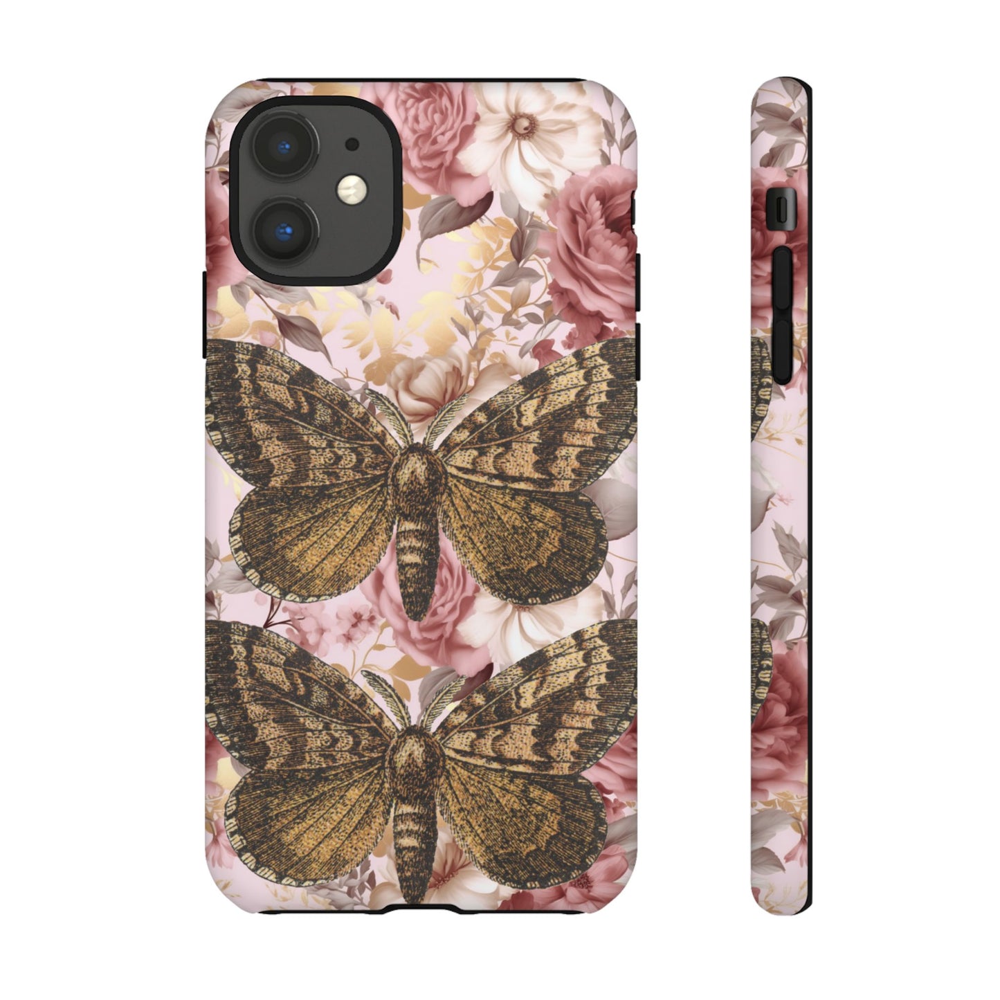 Vintage Butterfly Design Tough Phone Cases - iPhone, Samsung Galaxy, and Google Pixel