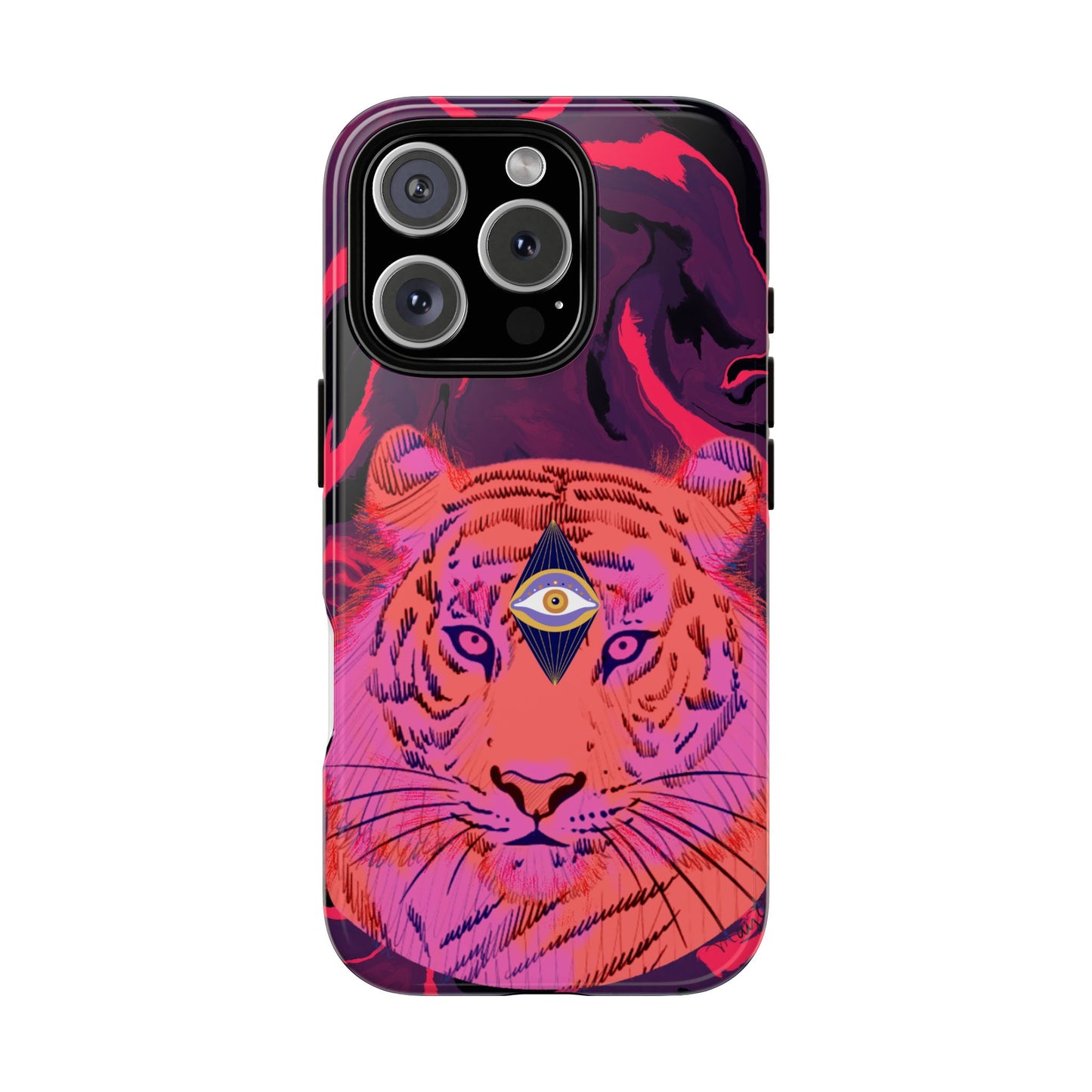 Third-Eye Cosmic Tiger iPhone Tough Case Design