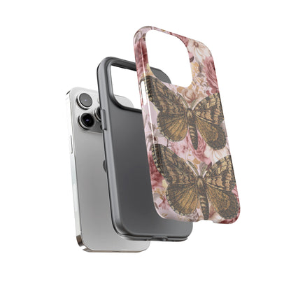 Vintage Butterfly Design Tough Phone Cases - iPhone, Samsung Galaxy, and Google Pixel