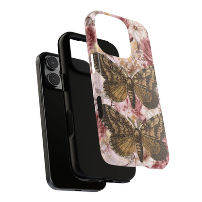 Vintage Butterfly Design Tough Phone Cases - iPhone, Samsung Galaxy, and Google Pixel