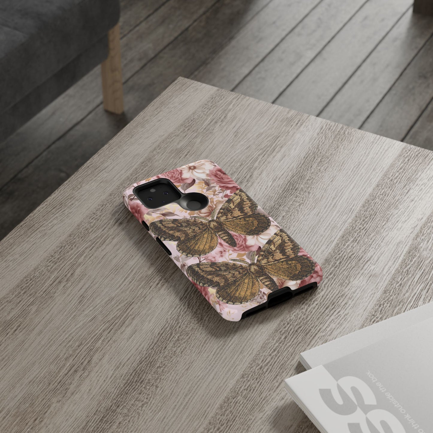 Vintage Butterfly Design Tough Phone Cases - iPhone, Samsung Galaxy, and Google Pixel