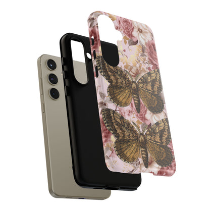 Vintage Butterfly Design Tough Phone Cases - iPhone, Samsung Galaxy, and Google Pixel